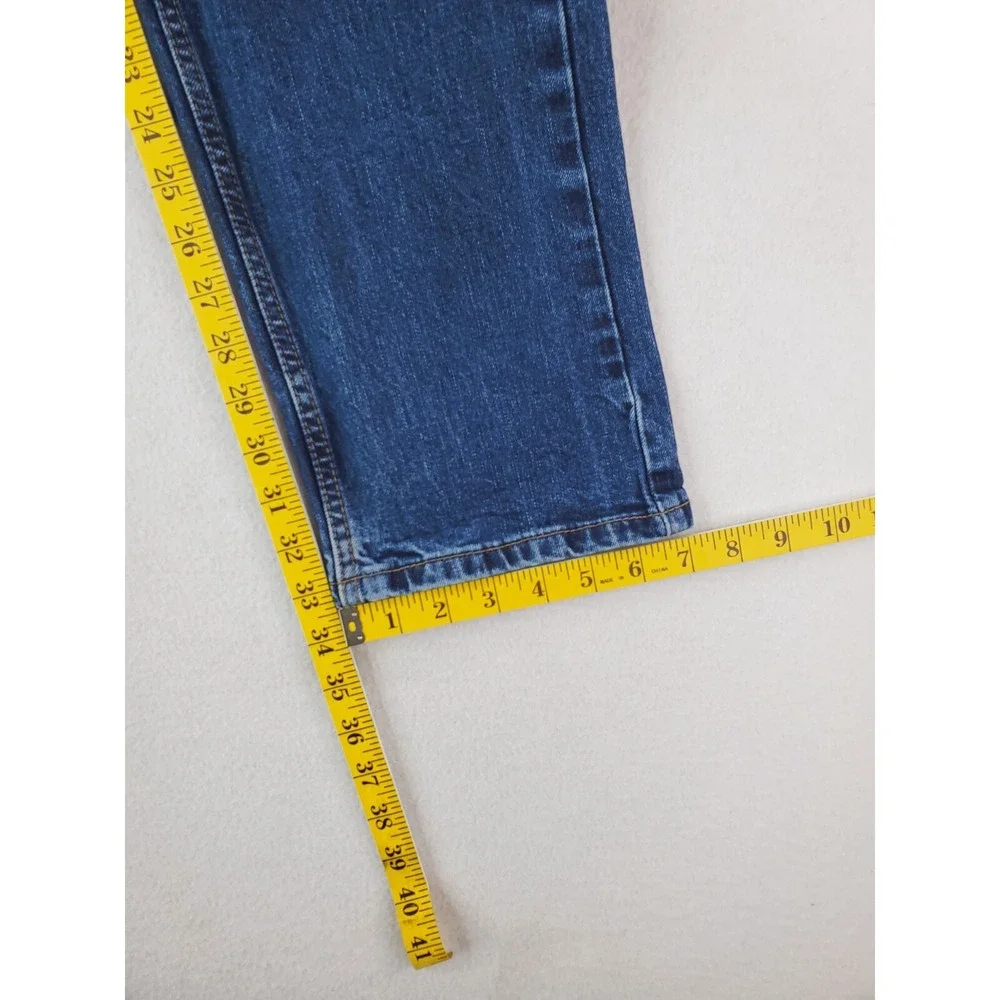 Levis 505 Jeans Mens 32x34 Blue Regular Straight Stretch Denim Pants Red Tab